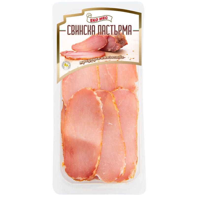 Eco meat SLICE Pork pastrami E140 g/plate