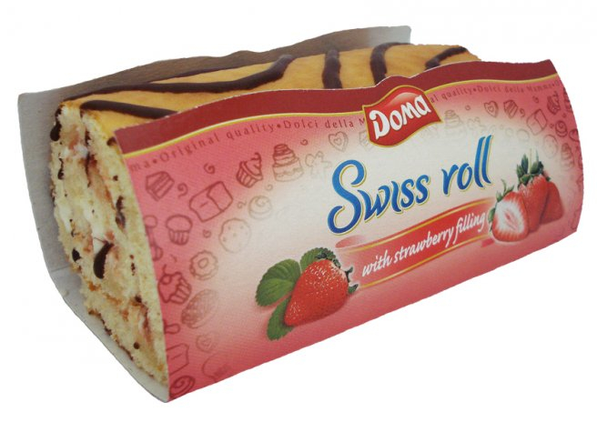 Roll Doma Erdbeere 115g. Dekoration 12 Stk./Karton