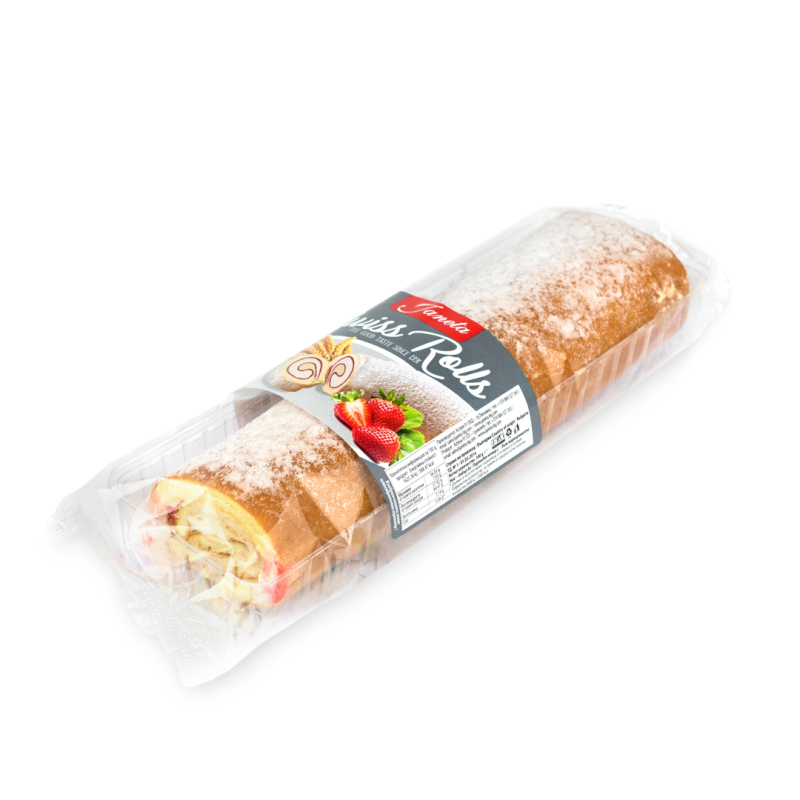 Jeanetta Roll mit Erdbeer-Vanille-Creme 300 g 6 Stk