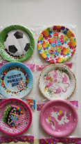 Party plates Ф17.5 cm 10 pcs/stack