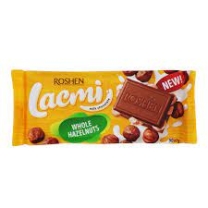 Шоколад Рошен Лакми Млечен с цял лешник 90 гр