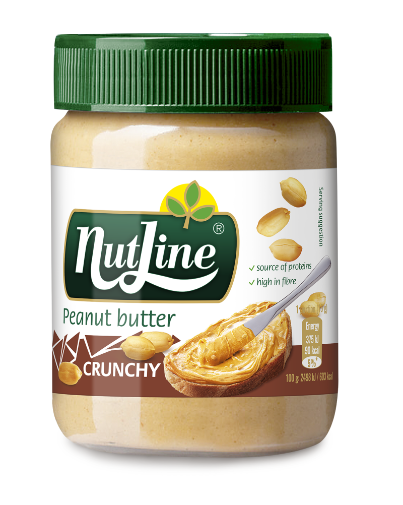 Nutline peanut butter with pieces 350 g 8 pcs/box