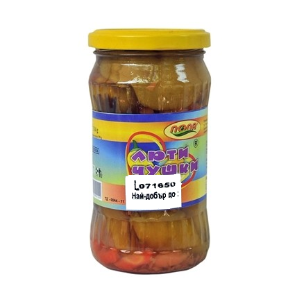 Popa Hot peppers White jar 300 g 12 pcs/stack