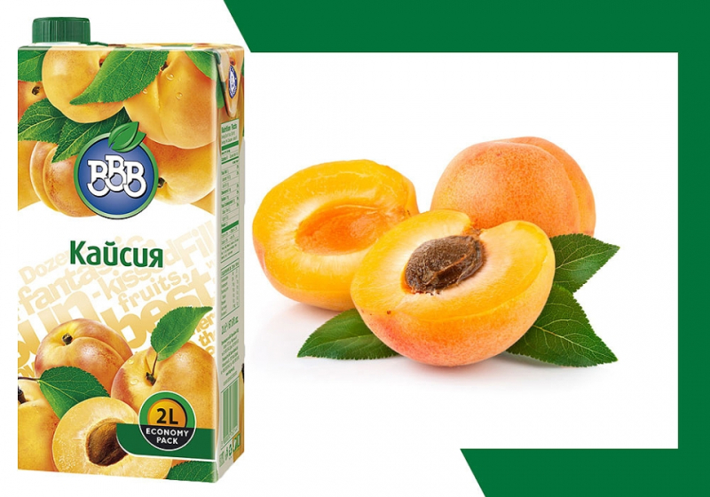 Juice BBB 2 l Apricot 6 pcs/stack