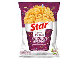 Snacks Star Dracula cheese and ketchup 80 g. 20 pcs/case