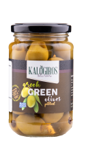 Kalogiros Green pitted olives 370 g 6 pcs/stack