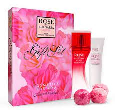 Bio Fresh Set Soap Rose candle, perfume 50 ml + hand cream