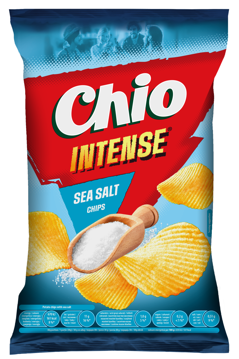 Chio-Chips Intensives Meersalz 135 g 10 Stück/Karton