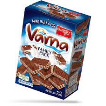 Mini waffles Varna Sweet with crust and cream 280g. 10 pcs/carton