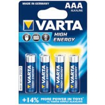 Батарейки Varta Alkaline AAA 4 шт/блистер 10 блистеров/коробка