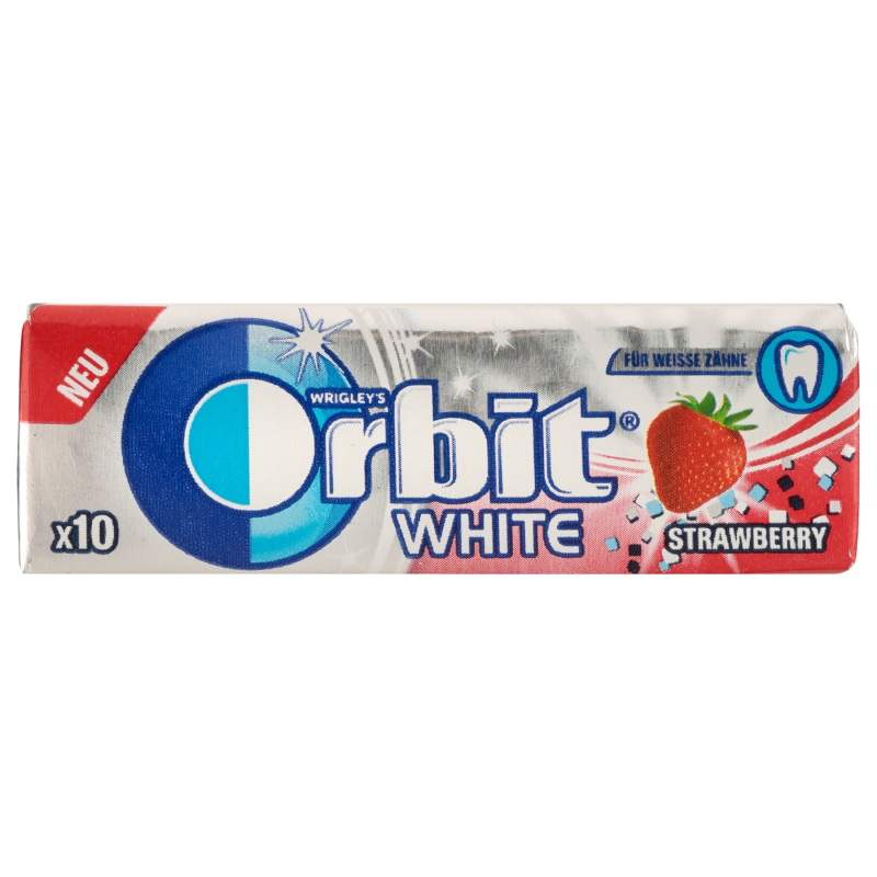 Orbit Strawberry White 10 dragees/30 packs.