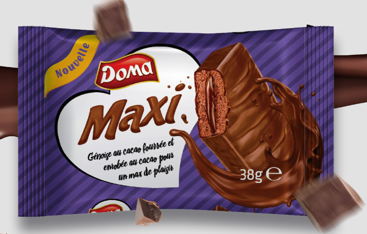 Trockennudeln Chocolate Doma Maxi 12 Stück x 38 g/Karton