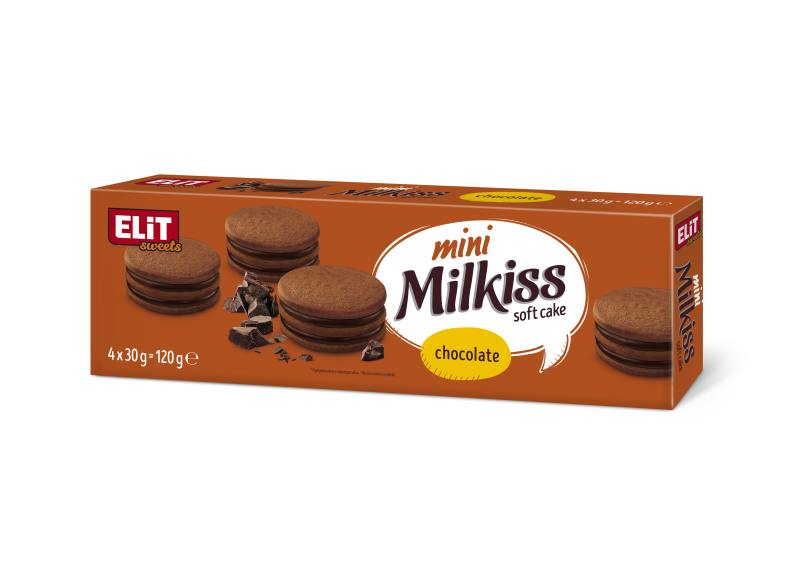 Kuchen Mini Milkis Schokolade 4 x 30 g 15 Stück/Karton