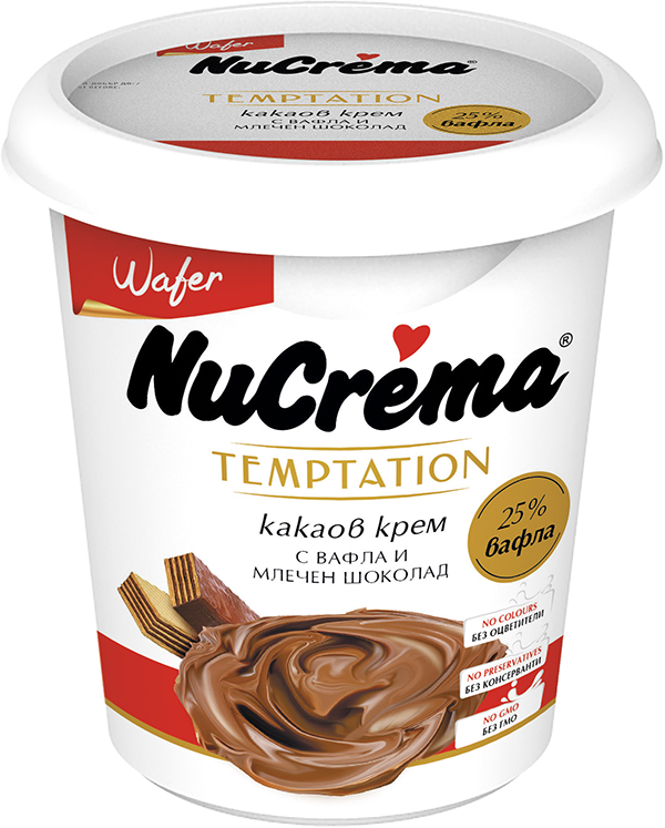 Nukrema Milchcreme mit Waffeln 400 g 8 Stück/Karton