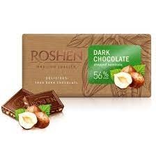 Roshen Bitter Çikolata 56% Ezilmiş fındık 90g.
