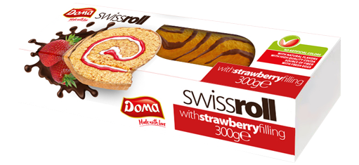 Roll Doma Erdbeere 300g. Dekoration 10 Stück/Karton