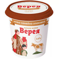 Брошура Верея Кисело мляко 3.6 % 1 кг 6 бр/стек