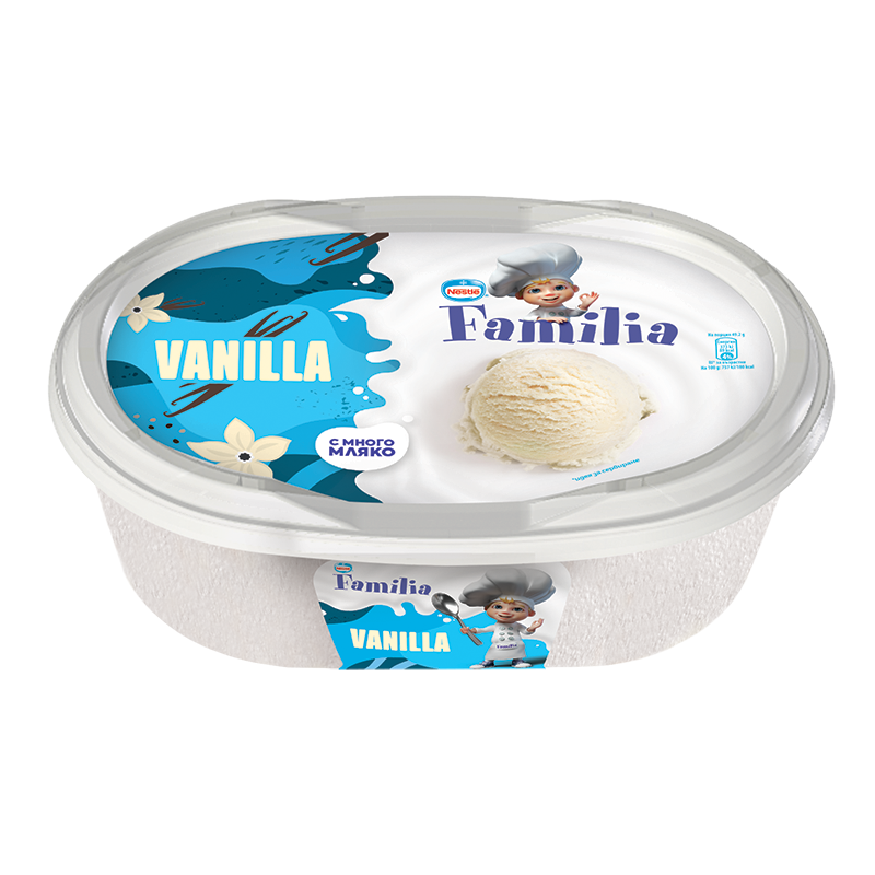 Family medium vanilla ice cream 6*345 gr