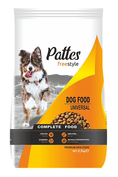 Патис Суха храна за кучета универсал 2.5 кг 4бр./ст.