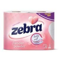 Toilette x-ya Zebra Pink 4 Stück 12 Stück/Beutel