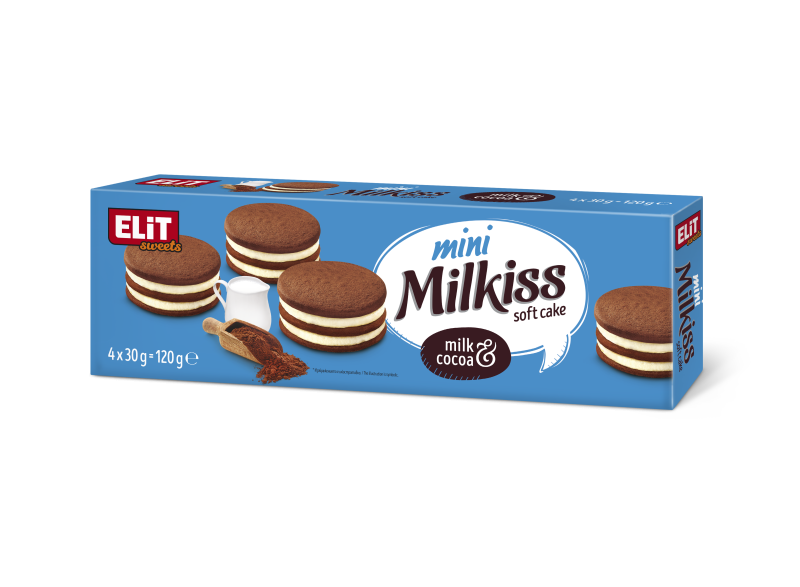 Kuchen Mini Milkis Kakao 4 x 30 g 15 Stück/Karton