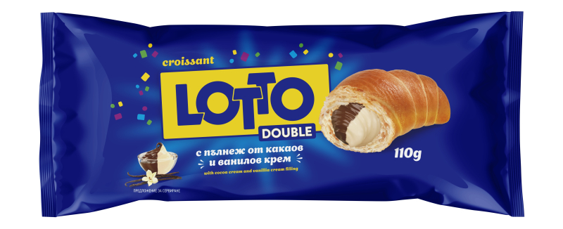 Croissant Lotto cocoa and vanilla 110 g 18 pcs/case