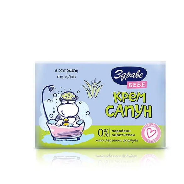 Health Baby Cream soap with Aloe Vera 75 g.