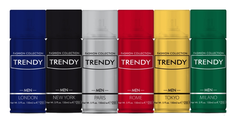 Парфюмированный дезодорант для мужчин Trendy Paris 150мл. 12 шт/коробка