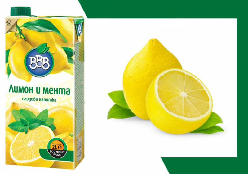 Juice BBB 2 l Lemon and Mint 6 pcs/stack