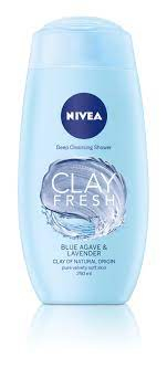 Гель для душа Nivea Clay Fresh Голубая агава и лаванда 250 мл 6 шт./коробка