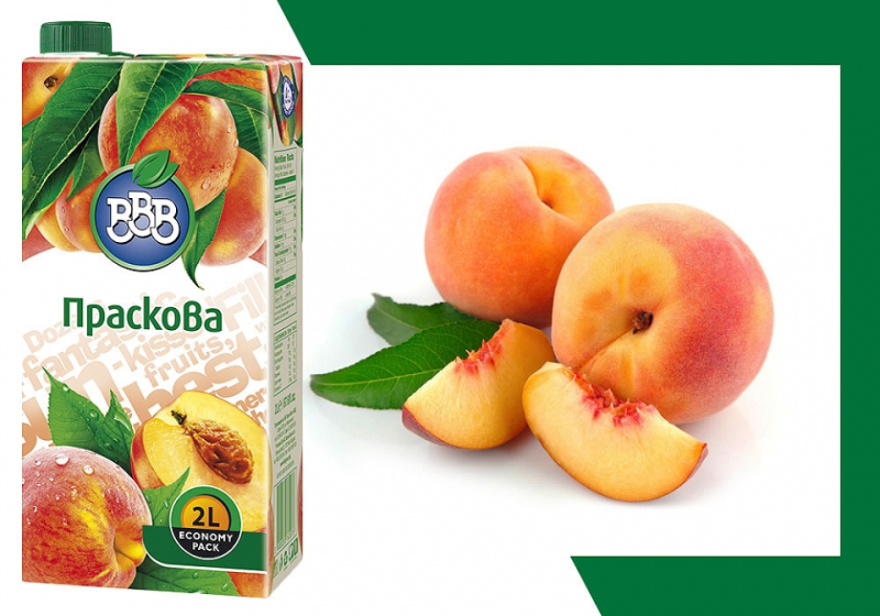 Juice BBB 2 l Peach 6 pcs/stack