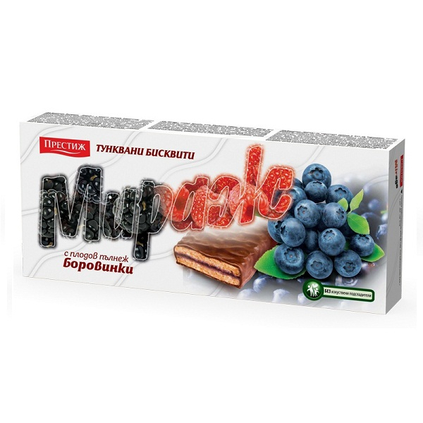 Biscuits Mirage blueberry 32pcs/box.