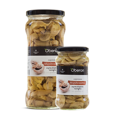 Oberon-Pilze, geschnitten, 280 g. 12 Stück/Stapel