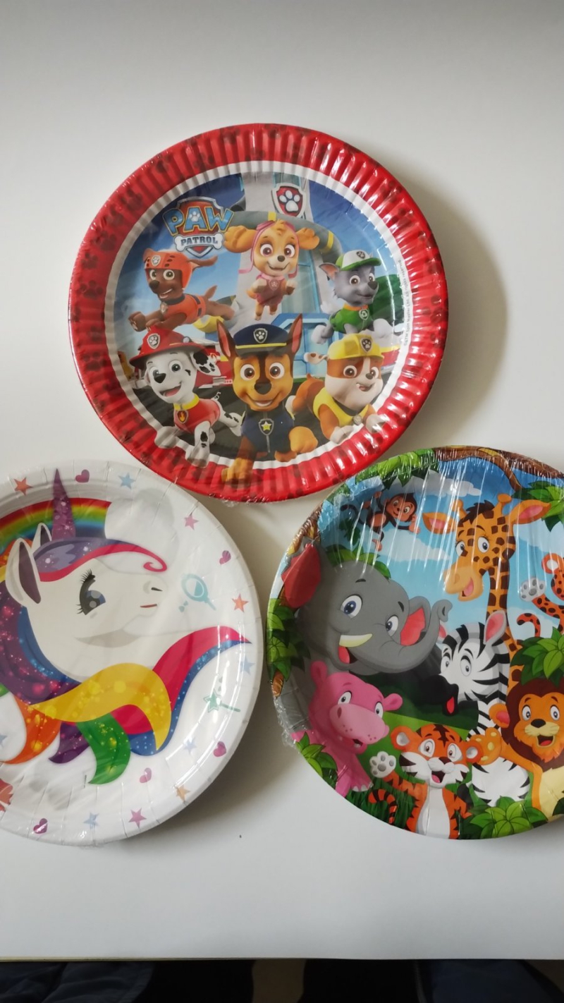 Party plates Ф22.5 cm 8 pcs/stack