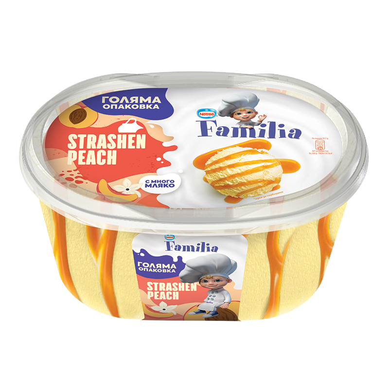 Family Van peach ice cream 6*505 gr