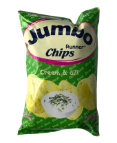 Jumbo Chips Sahne und Fenchel 75g 25 Stk. in einer Kiste