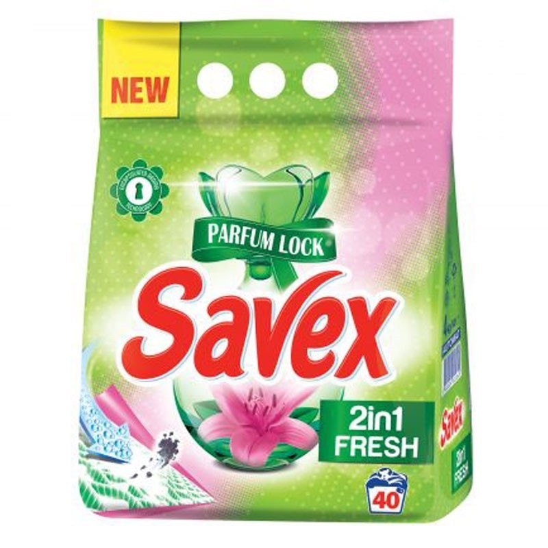 Savex powder 4 kg. 2 in 1 FRESH