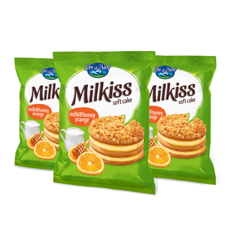 Kuchen OVI/Milkis 42 g Orange Grün Box 15 Stk.