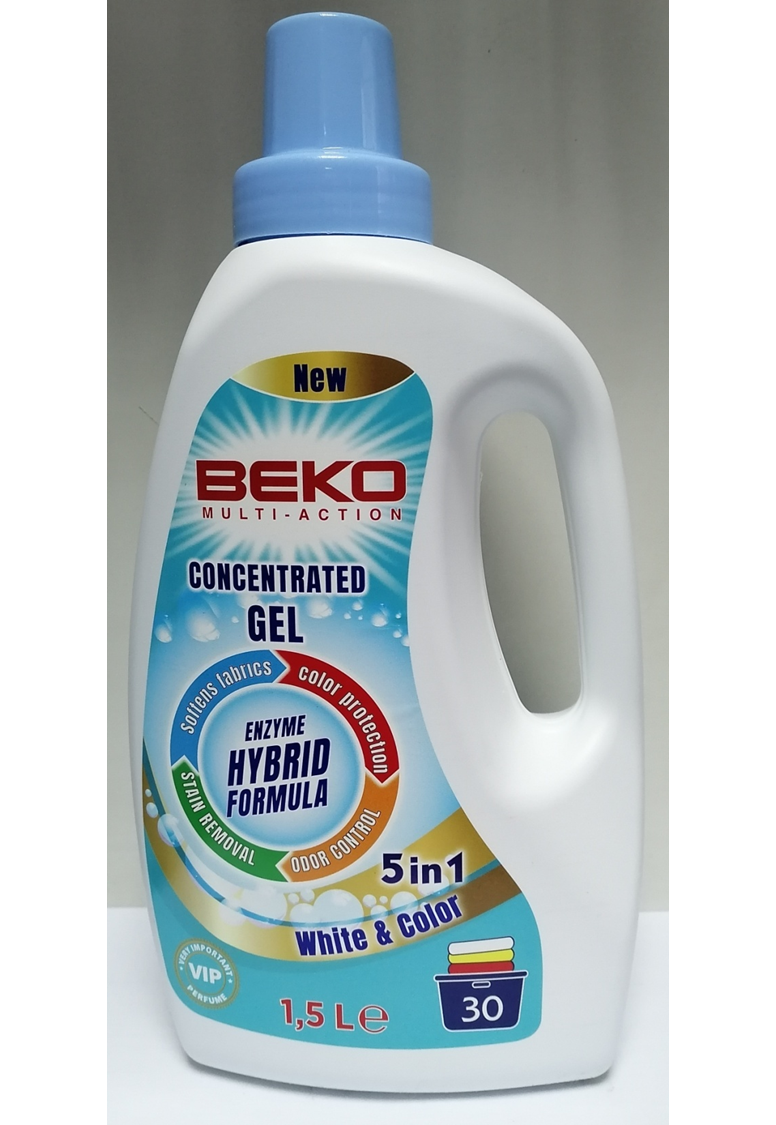 Beko Yıkama Jeli 1,5 lt Beyaz ve Renkli çamaşırlar /9