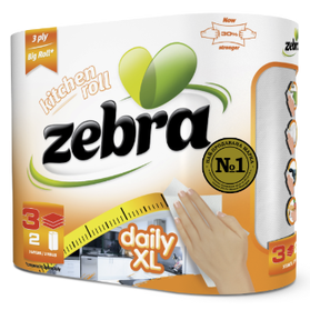Кухненска ролка Зебра Daily XL 2 бр/пак 12 пак/стек