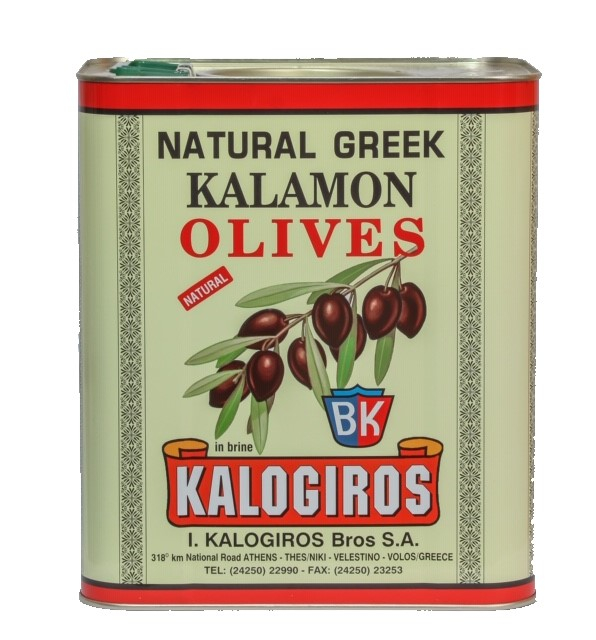 Kalogiros Olives Kalamata 161/180 5 кг/металлическая коробка