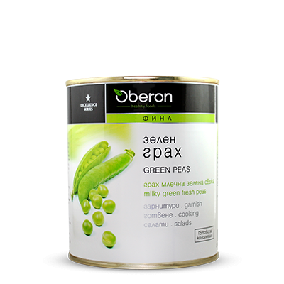 Oberon peas 800g. box with 8pcs/stack