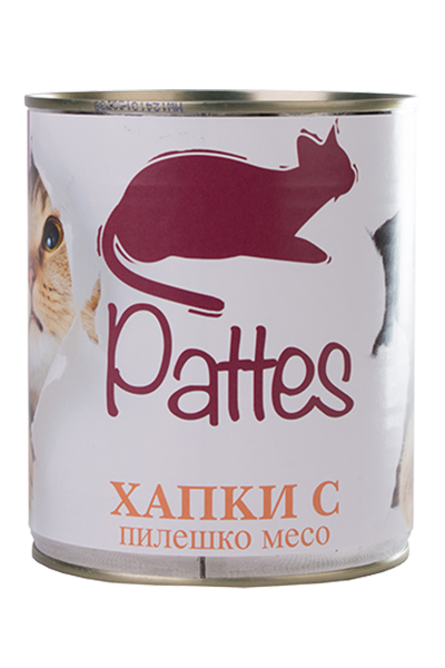 Patis Canned chicken for cats 820 g 12 pcs./st.