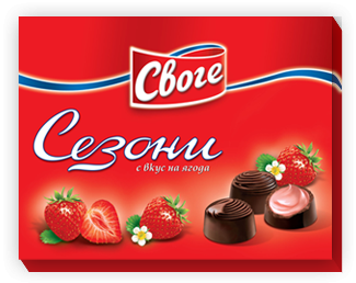 Seasons strawberry chocolate candies 14 pcs./box.