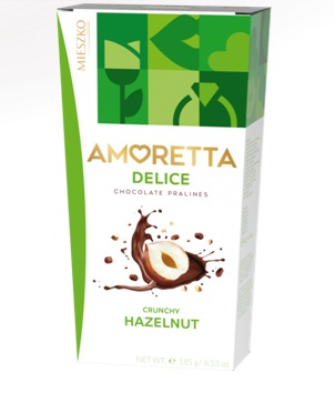 Chocolate candies Amaretta Delice hazelnut crunch 185 g 12 pcs/box