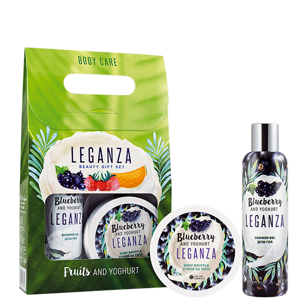 Leganza shower gel blueberry and yogurt 24 pcs./cask.