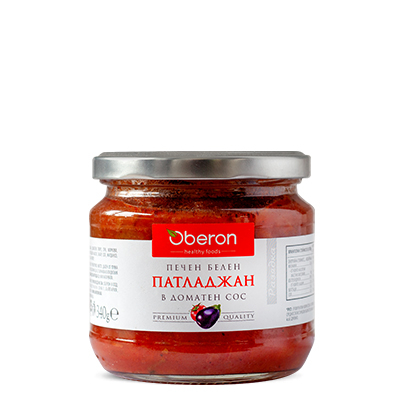 Oberon domates soslu közlenmiş patlıcan 340g. 6 adet/yığın