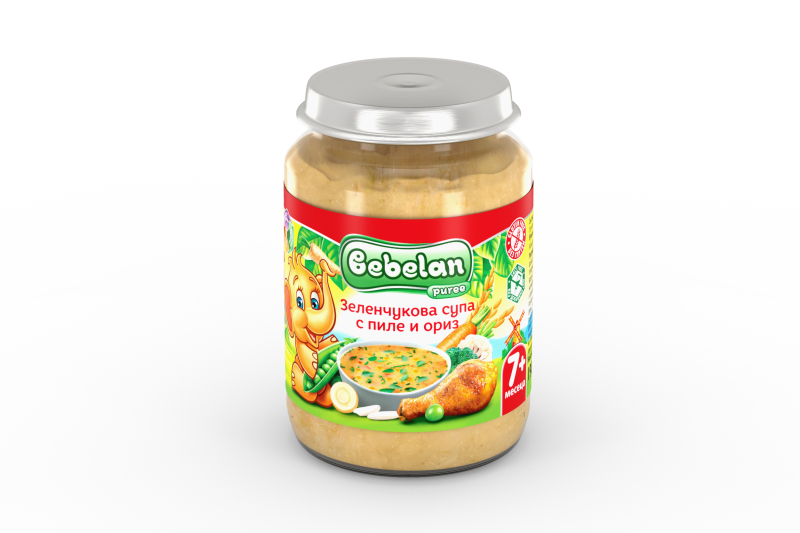 Bebelan Vegetable soup with chicken and rice 6+ 190 g 6 pcs/stack