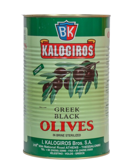 Kalogiros Schwarze Oliven 81/90 2,5 kg/Metalldose