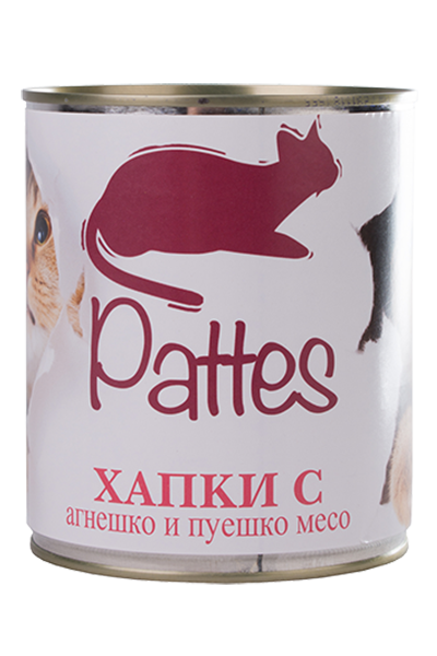 Patis Canned lamb and turkey for cats 820 g 12 pcs./st.